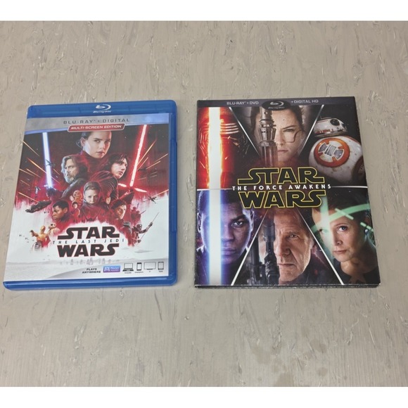 Other - Star Wars Blu-Ray Lot:‎ The Force Awakens & The Last Jedi Multi-Screen (5 discs)